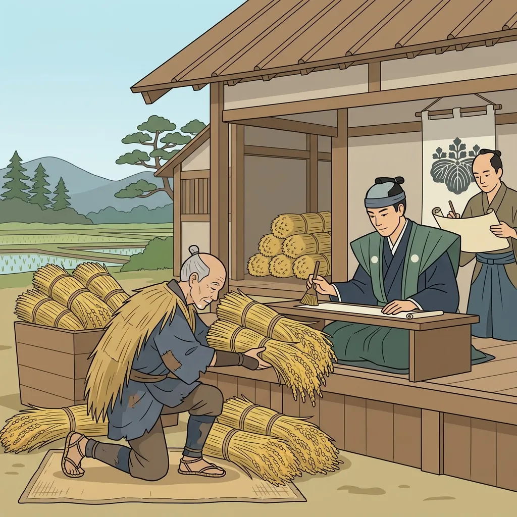 稲の刈り入れ（租）