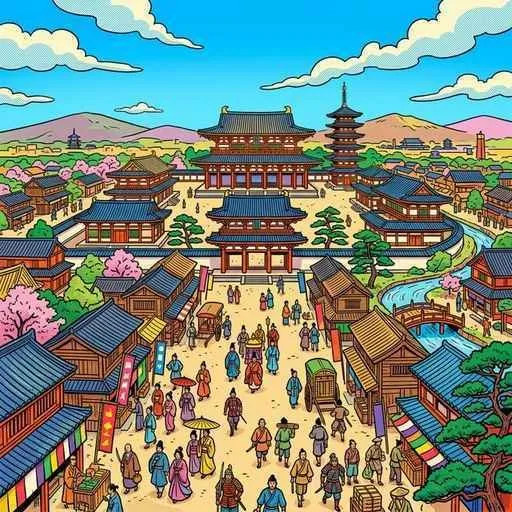 平城京の鳥瞰イメージ