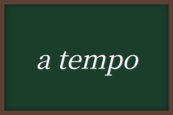 a tempo