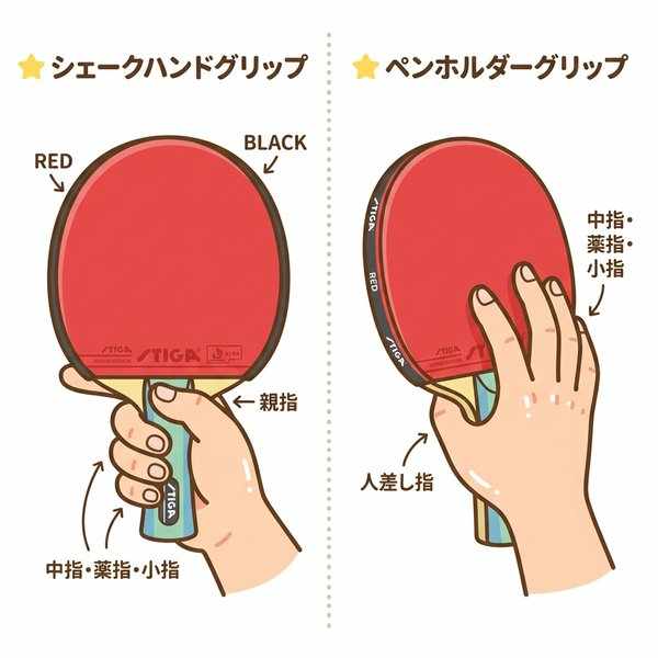 卓球のグリップ