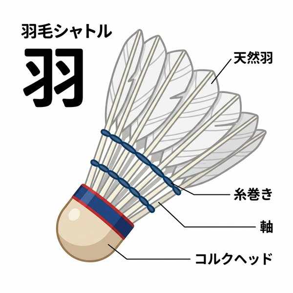 バドミントンのシャトル