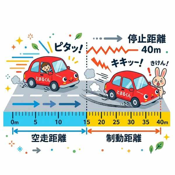 停止距離の関係図