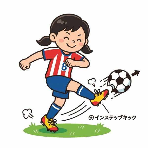 サッカーのキック
